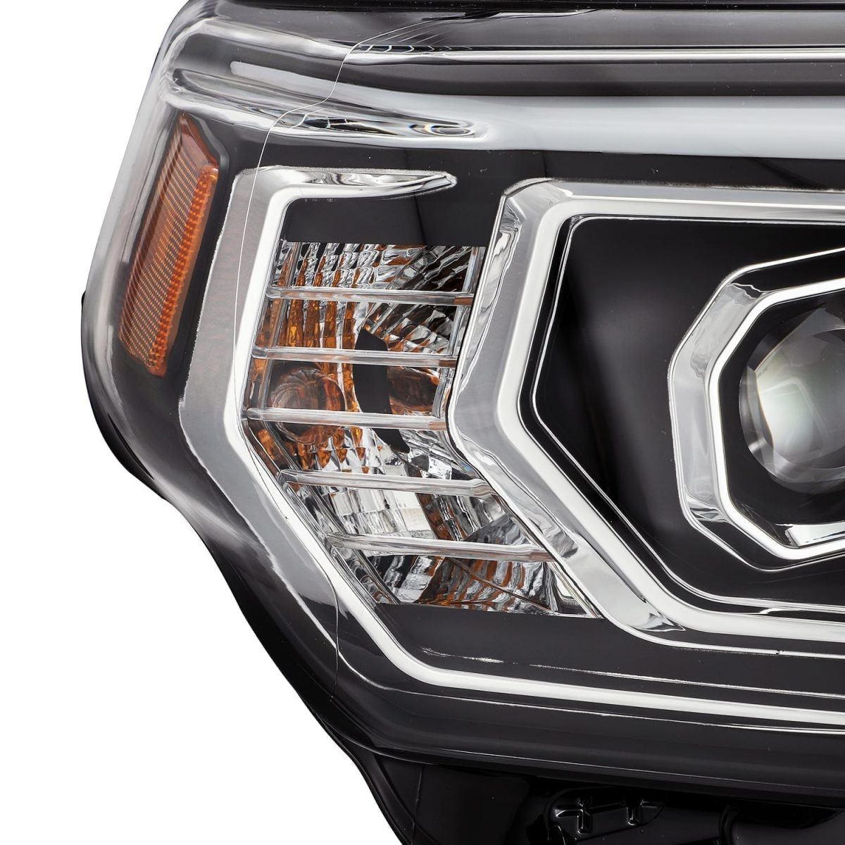 Купити Передні фари Toyota 4Runner 2014-2022 LED LUXX серія чорні AlphaRex AHL-T414-PL-SA-B
