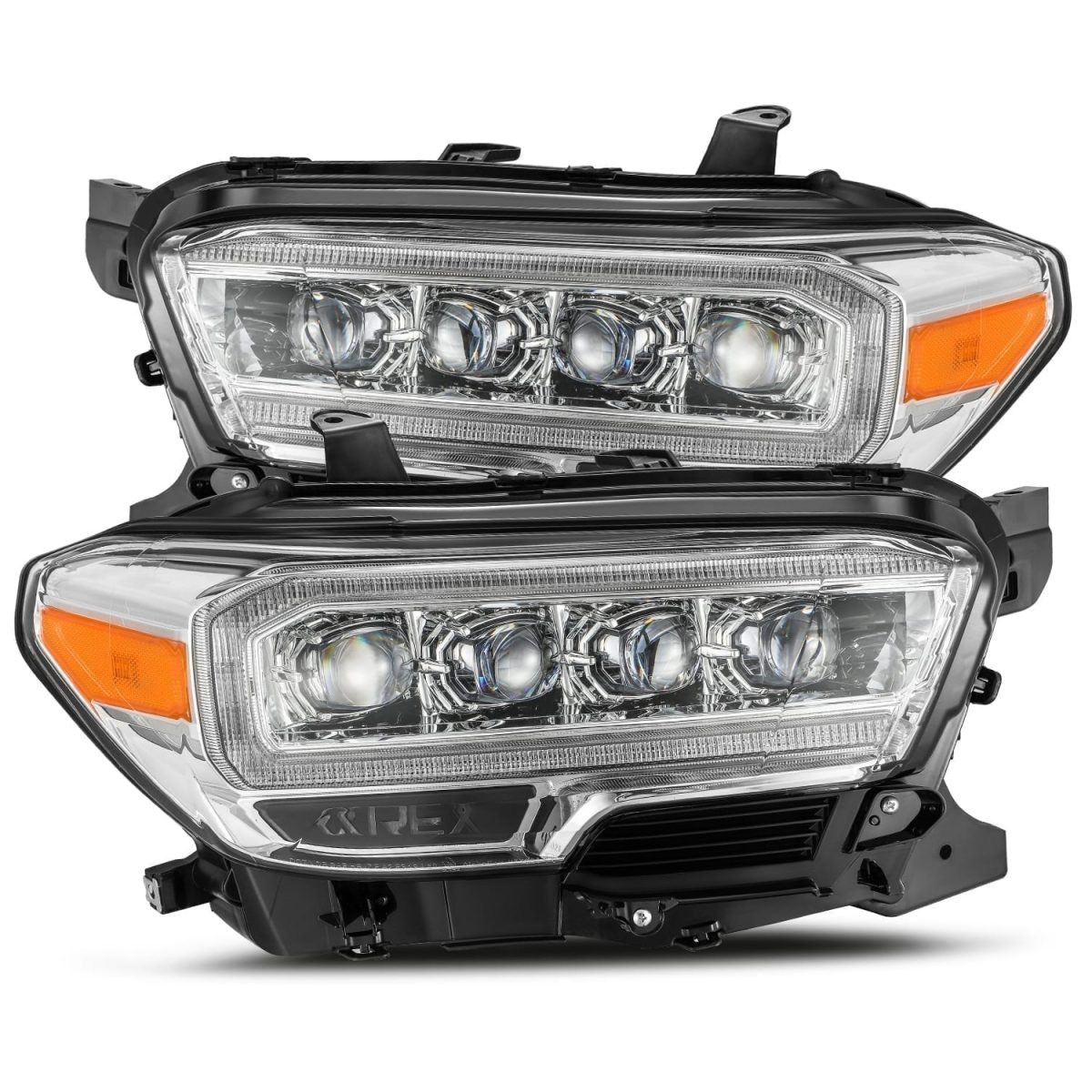 Buy Front headlights Toyota Tacoma 2016-2022 LED NOVA series Chrome Alpharex Ahl -tt16-N-C