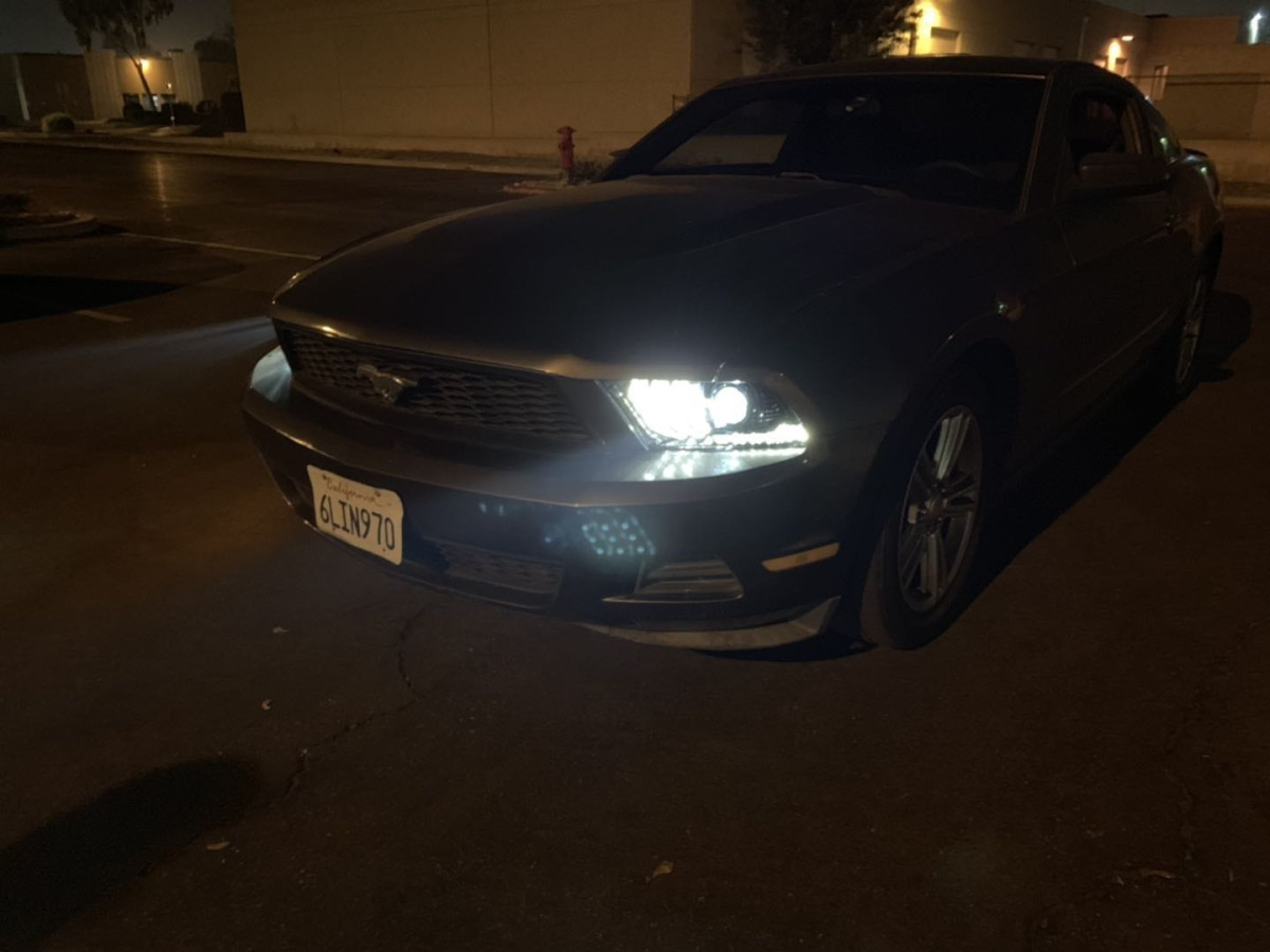 Buy Ford Mustang Ford 2010-2014 LED LUXX Series Carbon-Black Alpharex AHL-FM10-PL-SA-LB