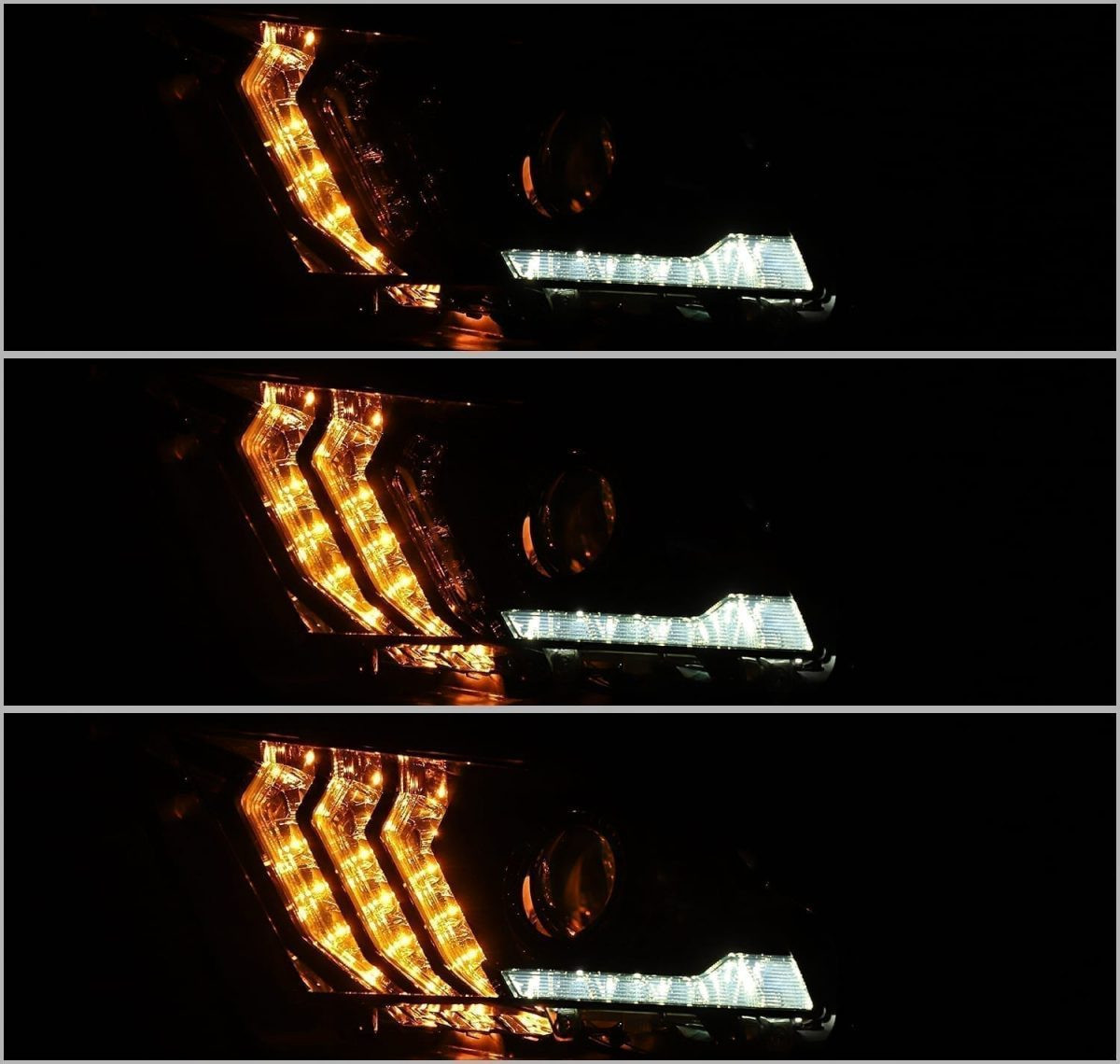 Купити Передні фари Ford Mustang 2010-2014 LED LUXX серія хром AlphaRex AHL-FM10-PL-SA-C