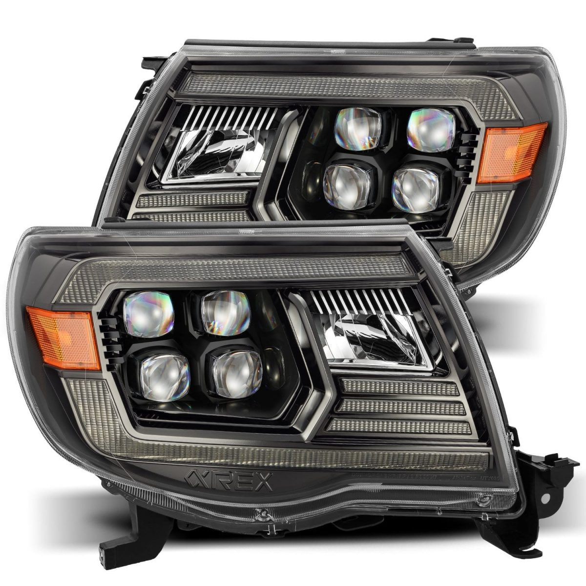 Купить Передние фары Toyota Tacoma 2005-2011 LED NOVA серия цвет Alpha-Black AlphaRex AHL-TT05-N-LB