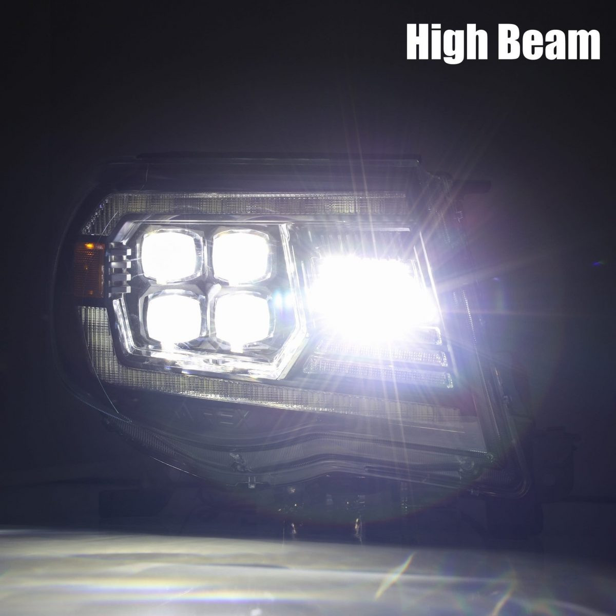 Купити Передні фари Toyota Tacoma 2005-2011 LED NOVA серія чорні AlphaRex AHL-TT05-N-B