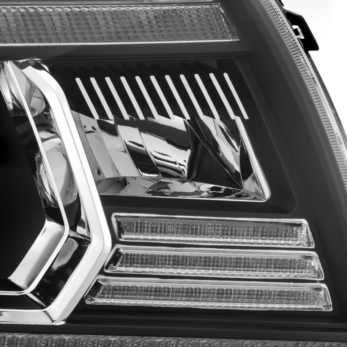 Купити Передні фари Toyota Tacoma 2005-2011 LED NOVA серія чорні AlphaRex AHL-TT05-N-B