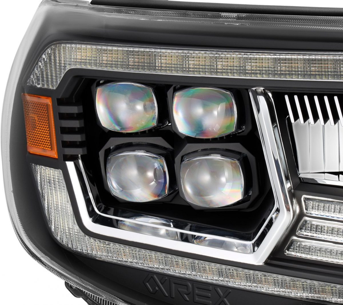 Купити Передні фари Toyota Tacoma 2005-2011 LED NOVA серія чорні AlphaRex AHL-TT05-N-B