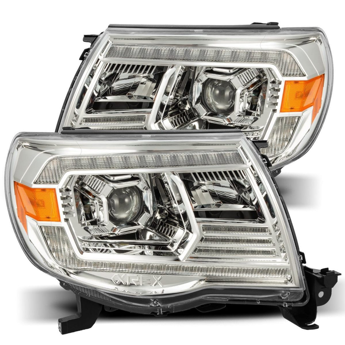 Купить Передние фары LED Toyota Tacoma 2005-2011 LED LUXX серия хром AlphaRex AHL-TT05-PL-SA-C