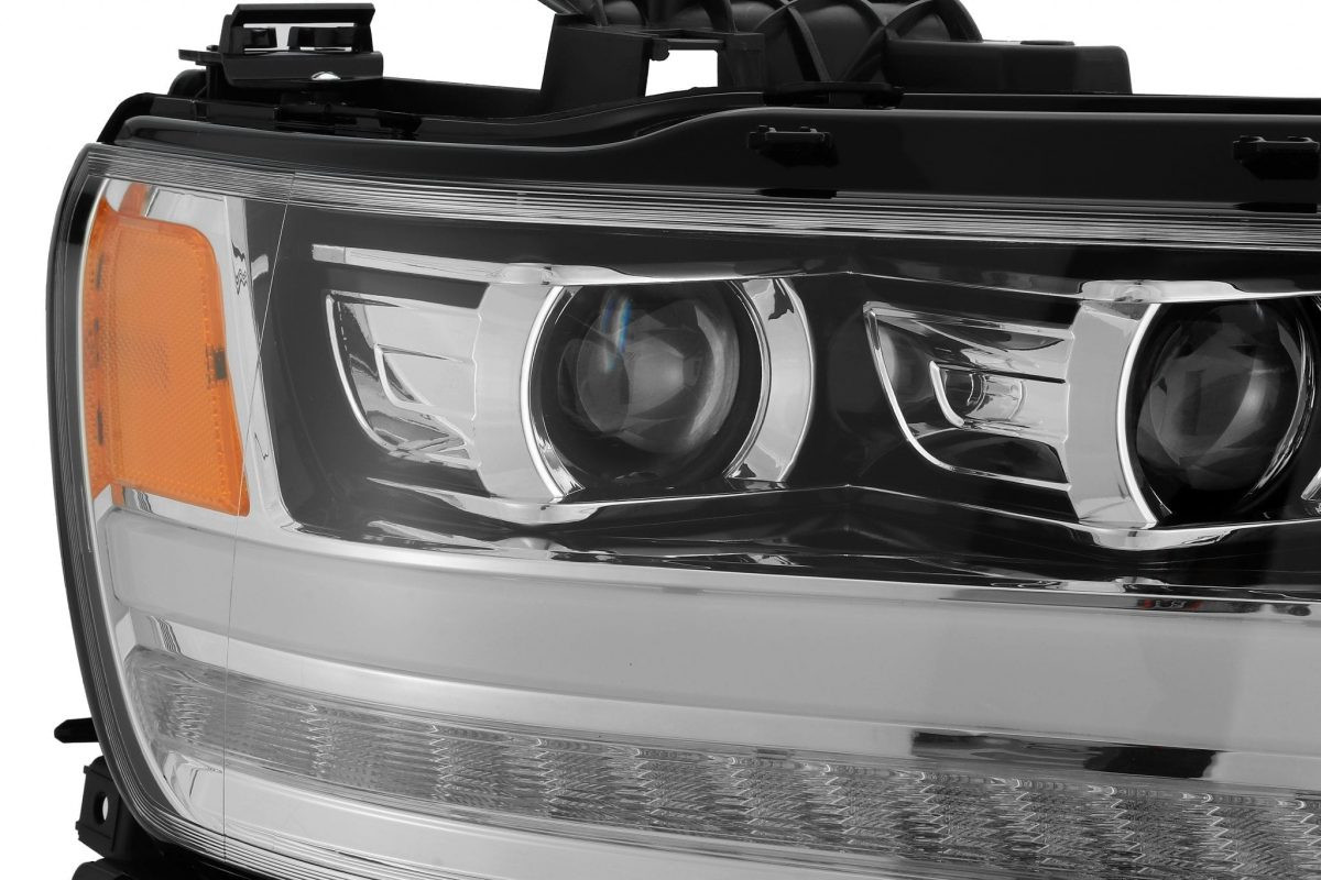 Buy Front headlights Dodge RAM 1500 2019-2023 LED LUXX Series Chrome Alpharex AHL-DR19-PL-SA-C