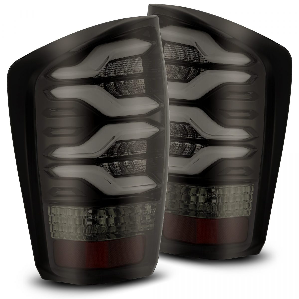 Buy Rear headlights Toyota Tacoma 2016-2022 LED PRO series carbohy-black alpharex atl -tt16-w-lbs