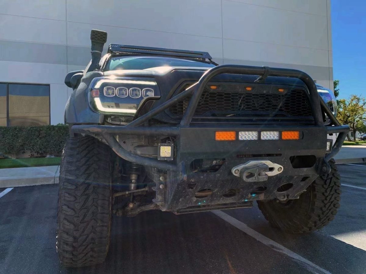 Buy Front headlights Toyota Tacoma 2012-2015 LED NOVA Series Color Alpha-Black Alpharex Ahl -t12-N-Flb