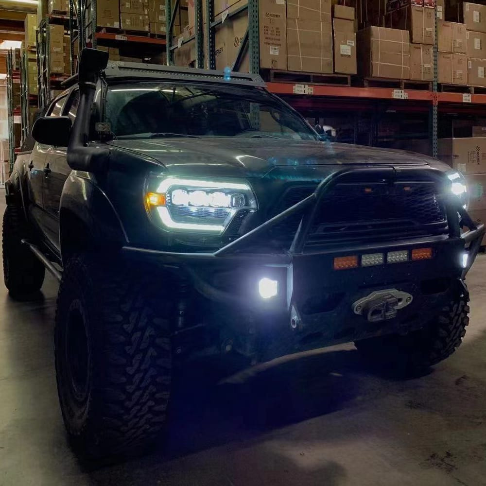 Buy Front headlights Toyota Tacoma 2012-2015 LED NOVA Black Alpharex Ahl -tt12-N-B