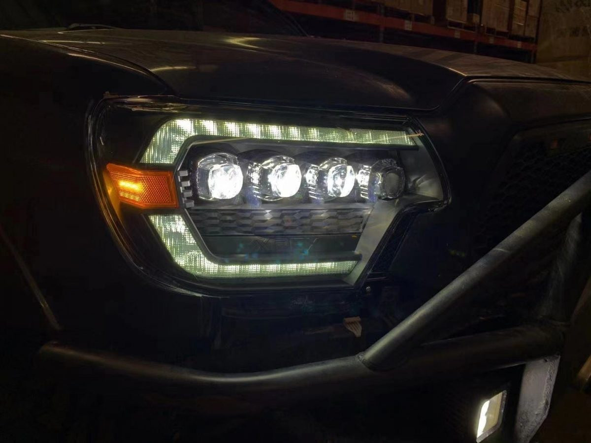 Buy Front headlights Toyota Tacoma 2012-2015 LED NOVA Black Alpharex Ahl -tt12-N-B