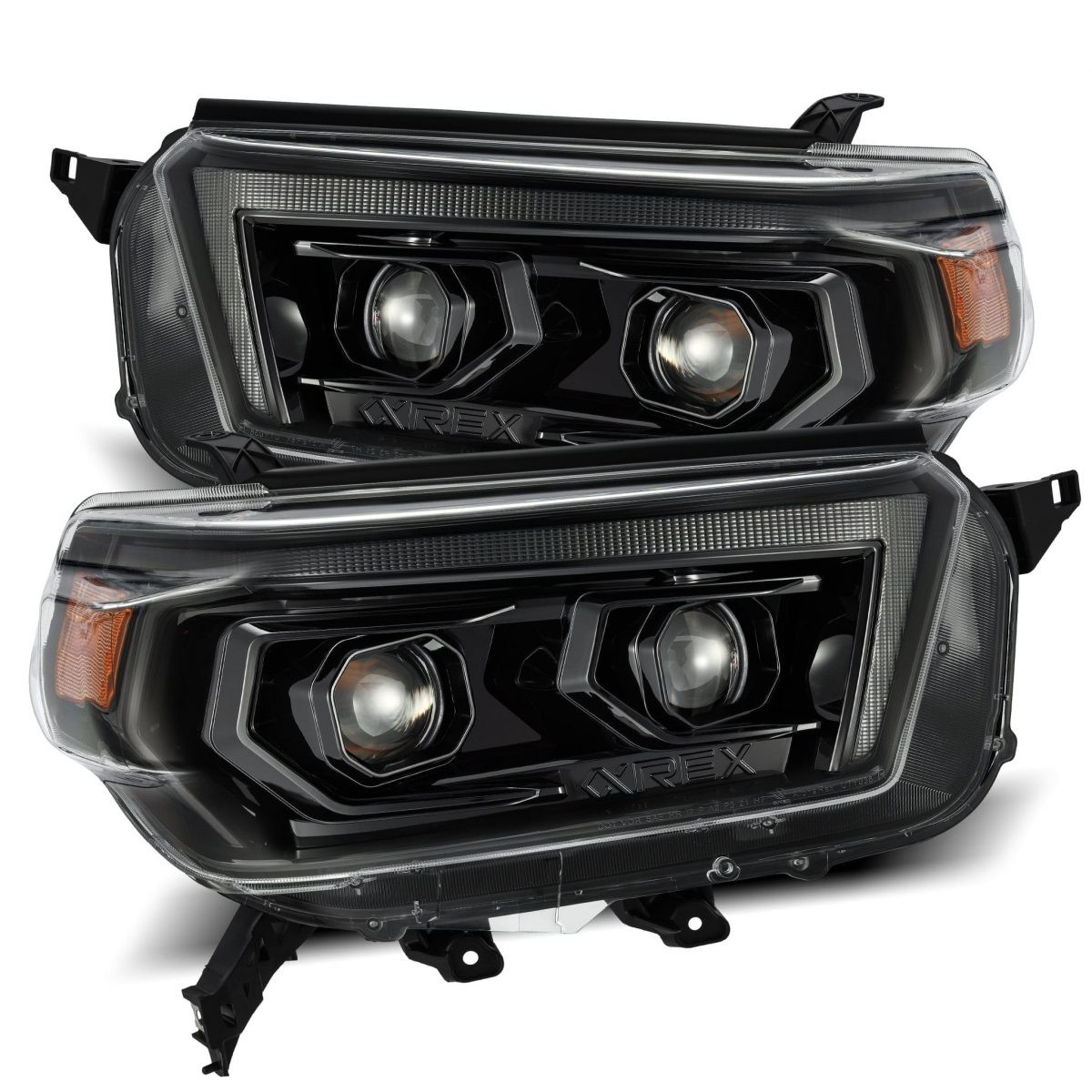Buy Front headlights Toyota 4Runner 2010-2013 LED LUXX Series Carbon-Black Alpharex AHL-T410-PL-SA-FLB