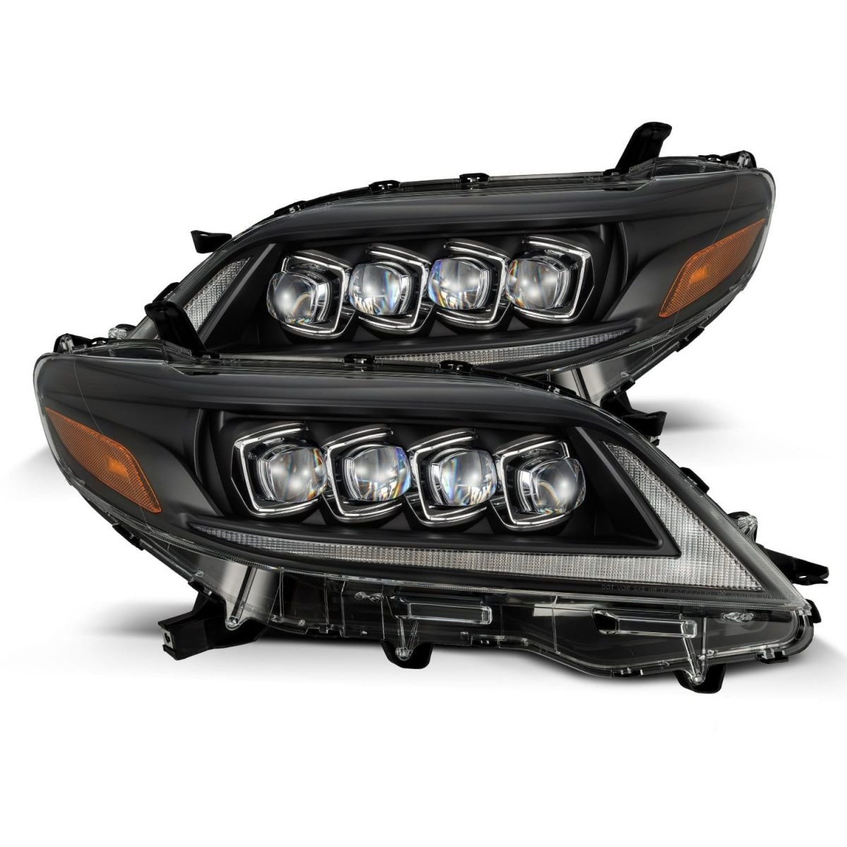 Buy Front headlights Toyota Sienna 2011-2020 LED NOVA Black Alpharex AHL-TTS11-N-B