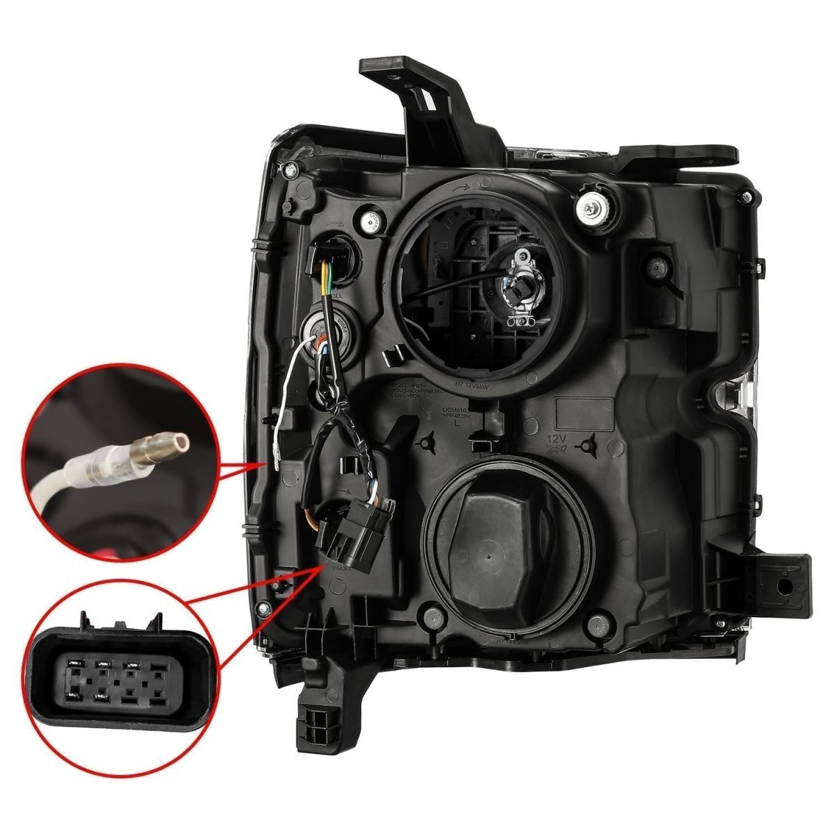 Купить Передние фары Chevrolet Silverado 3500HD 2015-2019 PRO серия хром / хром Grill вставка AlphaRex AHL-CL215-P-SA-C..