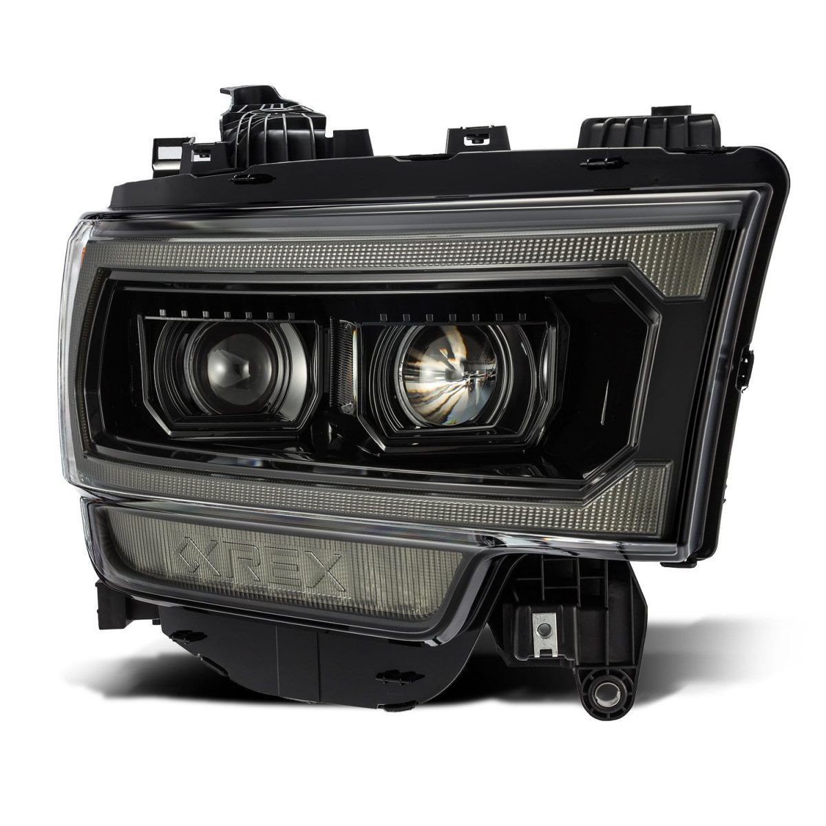 Купити Передні фари Dodge Ram 2500 2019-2023  PRO серія колір Alpha-Black AlphaRex AHL-DR219-P-S-FLB