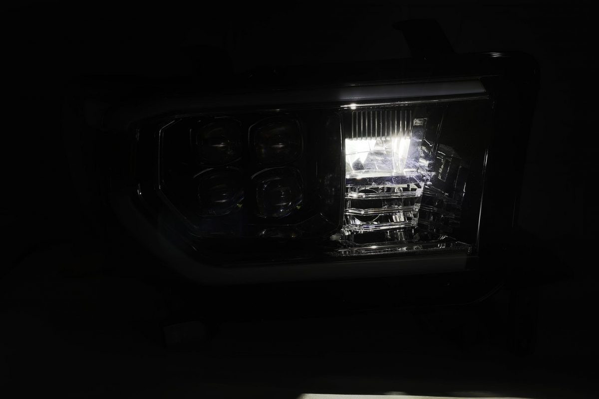 Buy Front headlights Toyota Tundra 2007-2013 LED NOVA Black ALPHAREX AHL-TUN07-N-AA-B