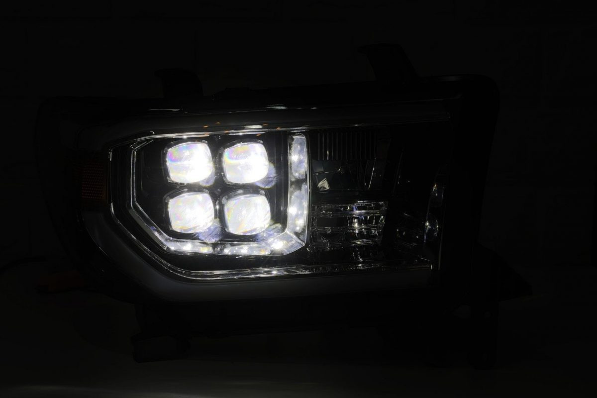 Buy Front headlights Toyota Tundra 2007-2013 LED NOVA Black ALPHAREX AHL-TUN07-N-AA-B