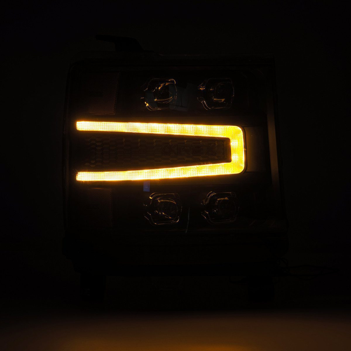 Buy Front headlights Chevrolet Silverado 1500 2016-2018 LED NOVA Black Alpharex Ahl-Cl16-N-B