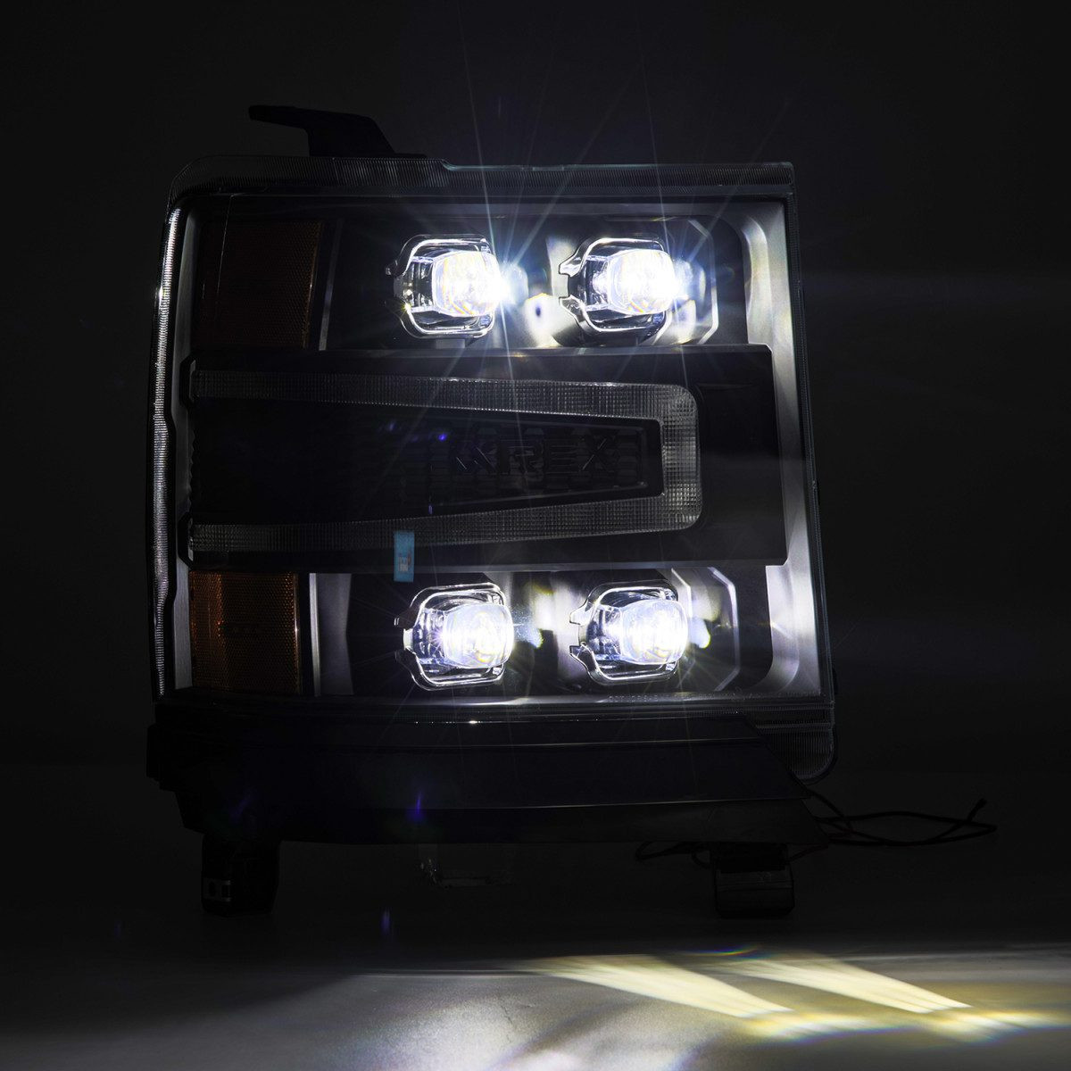 Buy Front headlights Chevrolet Silverado 1500 2016-2018 LED NOVA Black Alpharex Ahl-Cl16-N-B