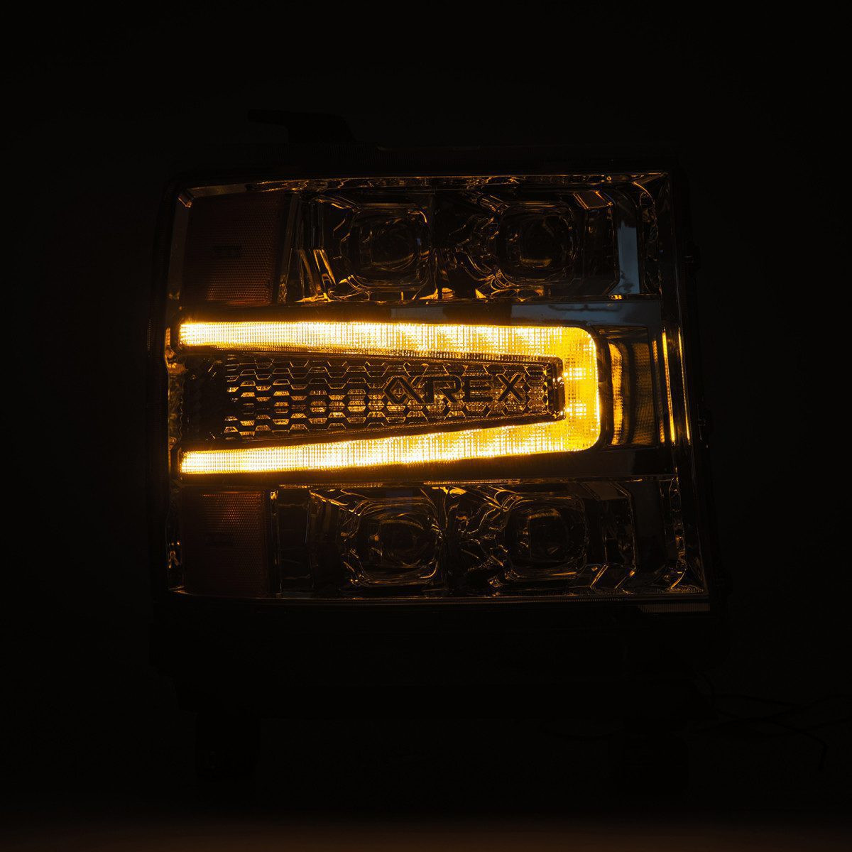 Купити Передні фари Chevrolet Silverado 1500 2016-2018 LED NOVA серія хром AlphaRex AHL-CL16-N-C