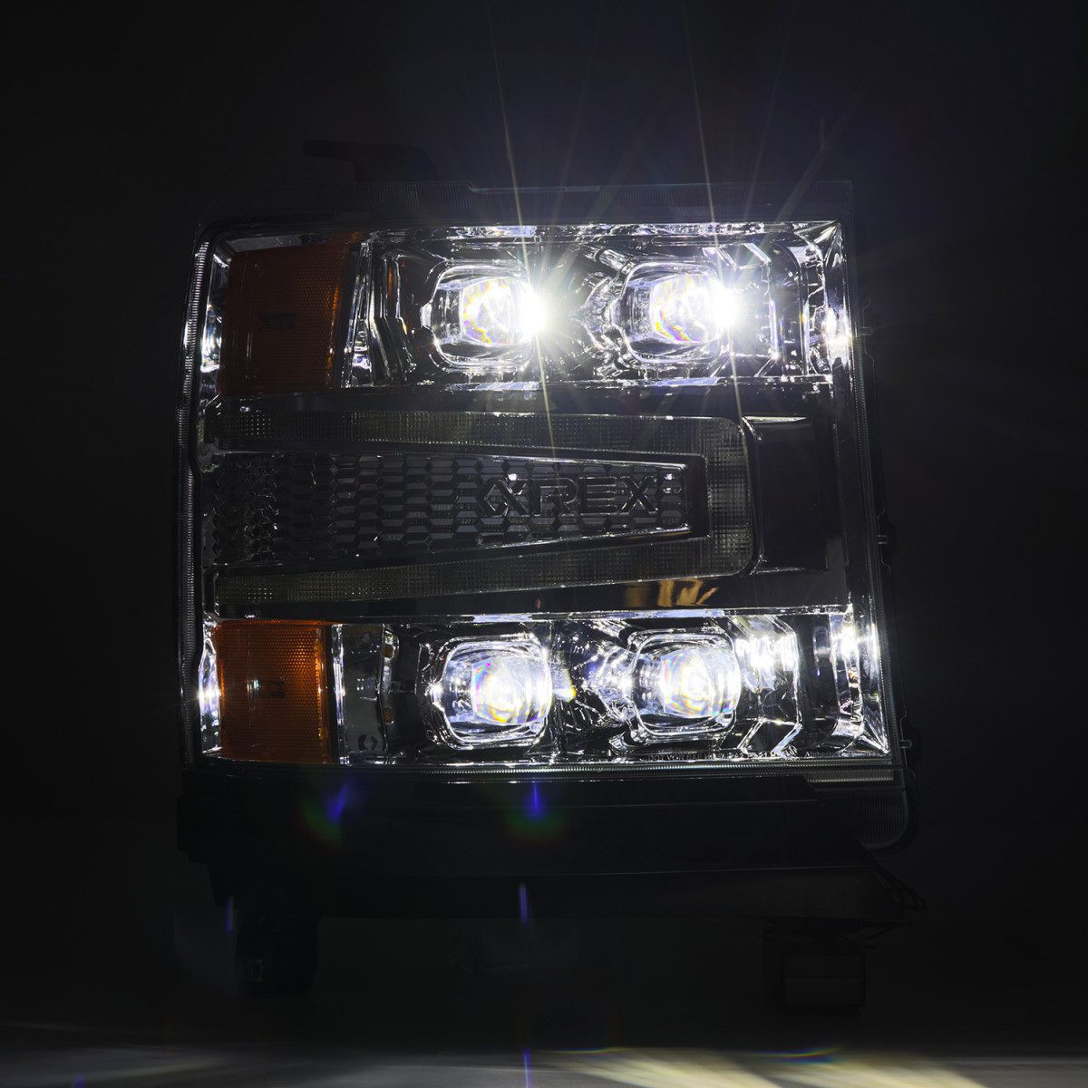 Купити Передні фари Chevrolet Silverado 1500 2016-2018 LED NOVA серія хром AlphaRex AHL-CL16-N-C