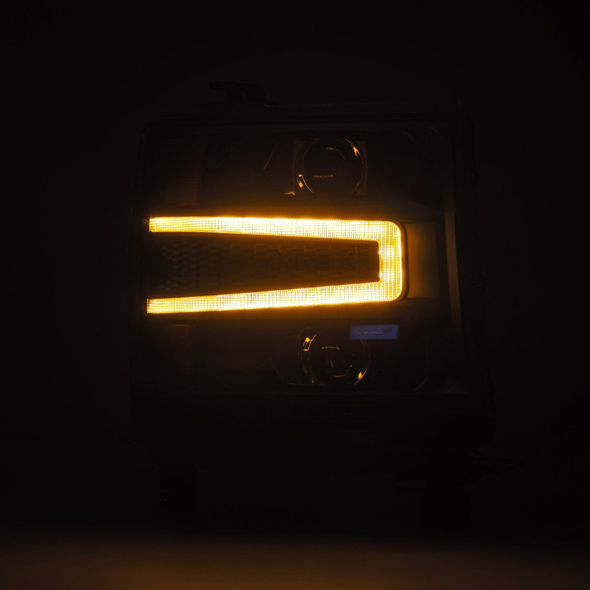 Buy Front headlights Chevrolet Silverado 1500 2016-2018 LED LUXX Series Black Alpharex AHL-CL16-PL-SA-B