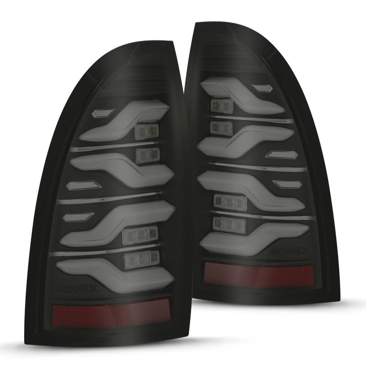 Купить Задние фары Toyota Tacoma 2005-2015 LED LUXX серия черные AlphaRex RTL-TT05-SA-YW-BS