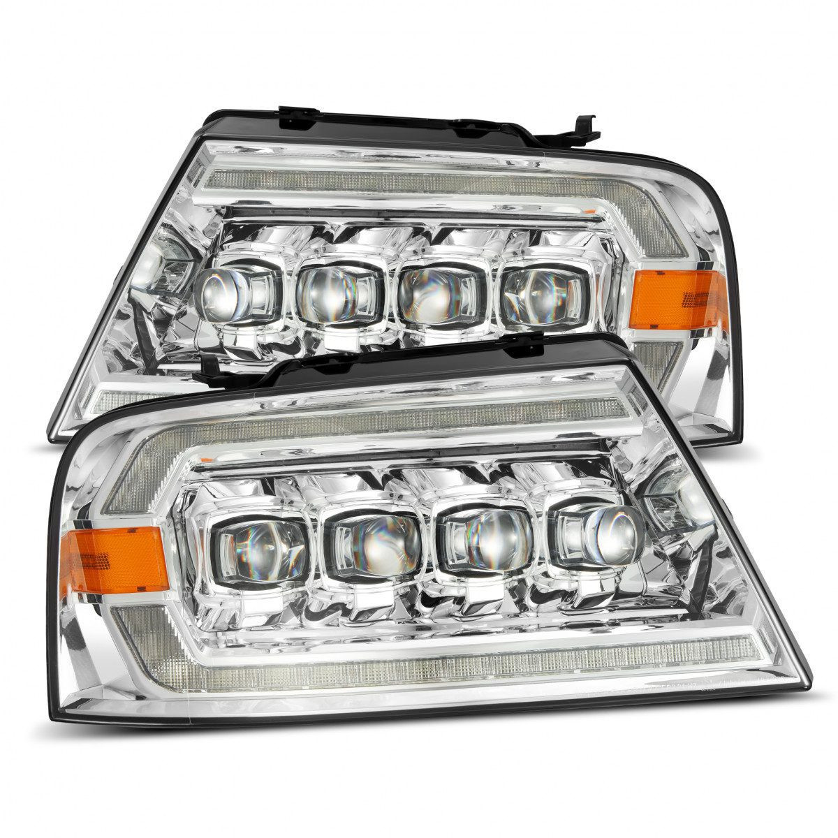 Купить Передние фары Ford F150 2004-2008 LED NOVA серия хром AlphaRex AHL-FF04-N-C