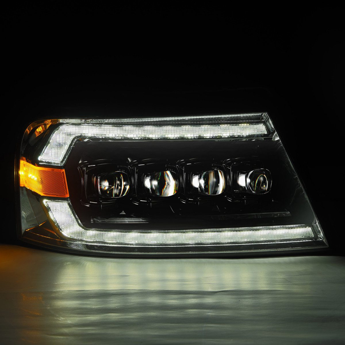 Buy Ford Ford F150 2004-2008 LED NOVA Series Color ALPHA-BLACK ALPHAREX AHL-FF04-N-FLB