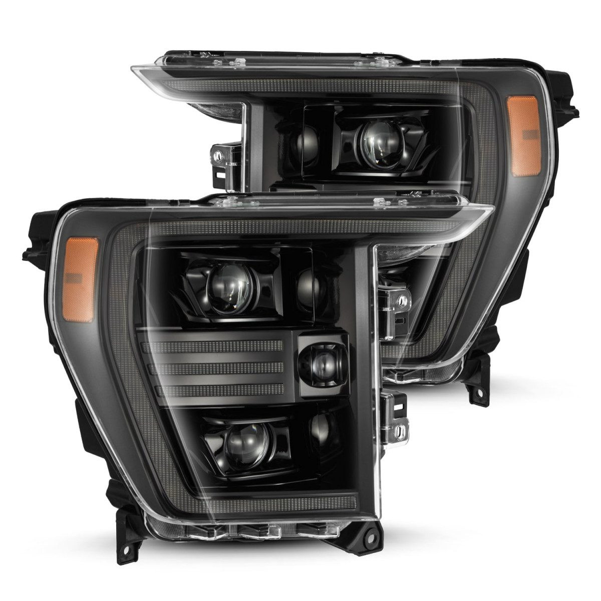 Купити Передні фари Ford F150 2021-2022  PRO серія колір Alpha-Black AlphaRex AHL-FF21-P-S-FLB