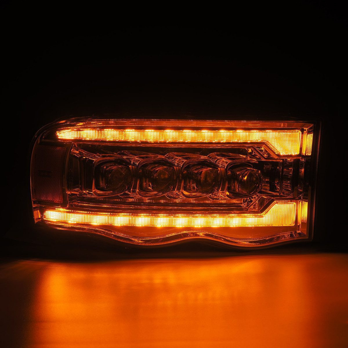 Buy Front headlights Dodge RAM 1500 Classic 2002-2005 LED NOVA CHRM CHRME ALPHARAREX AHL-DR02-N-C