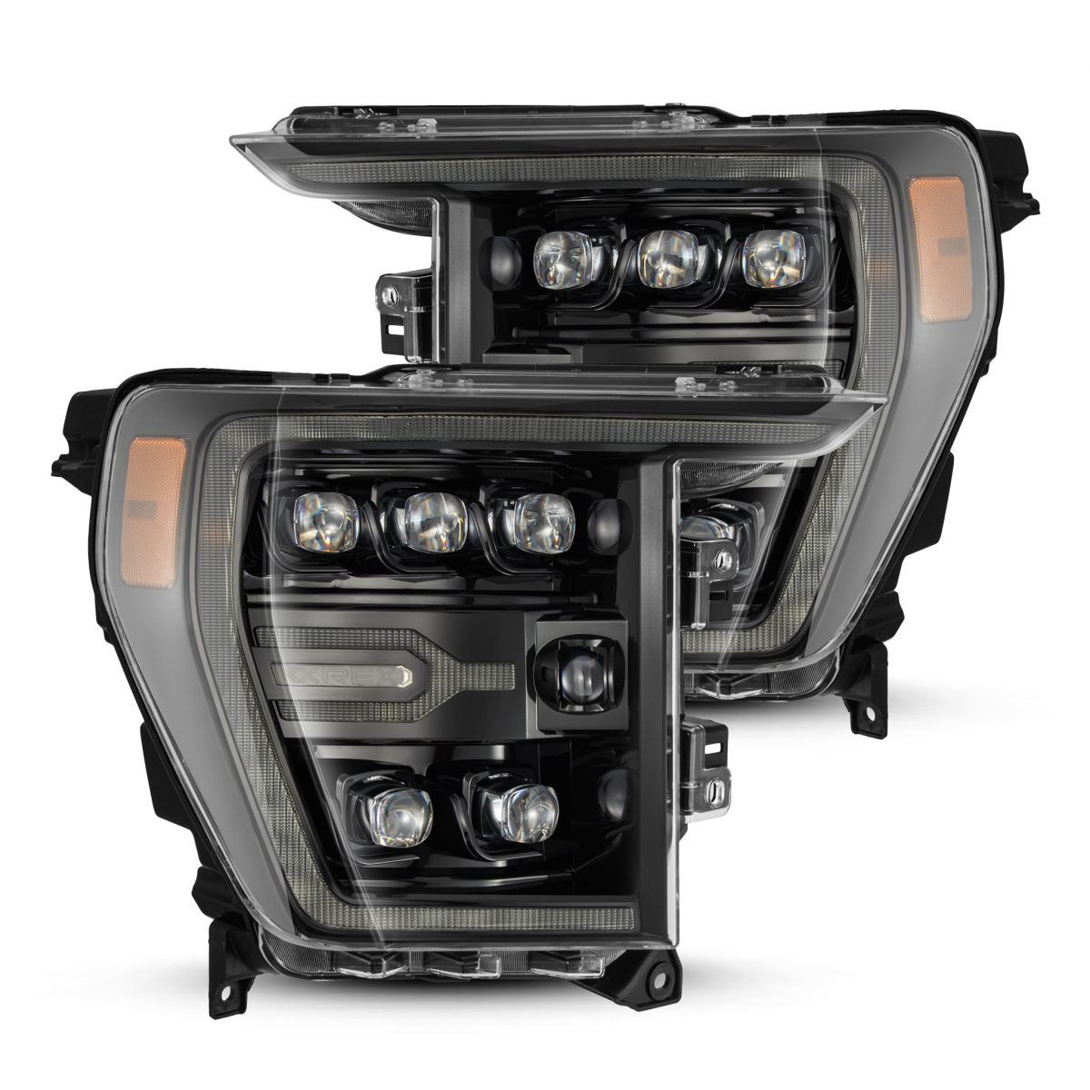 Buy Ford Ford F150 2021-2022 LED NOVA Series Color ALPHA-BLACK ALPHAREX AHL-FF21-G2-N-FLB