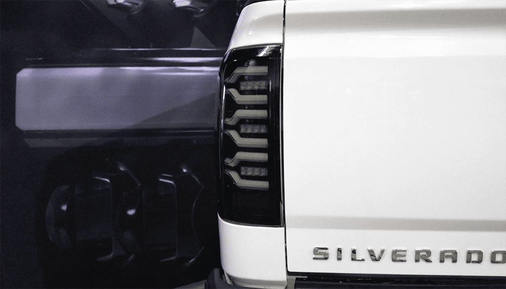 Купити Задні фари Chevrolet Silverado 3500HD 2015-2019 LED LUXX серія чорні AlphaRex RTL-CL14-SA-YW-BS…