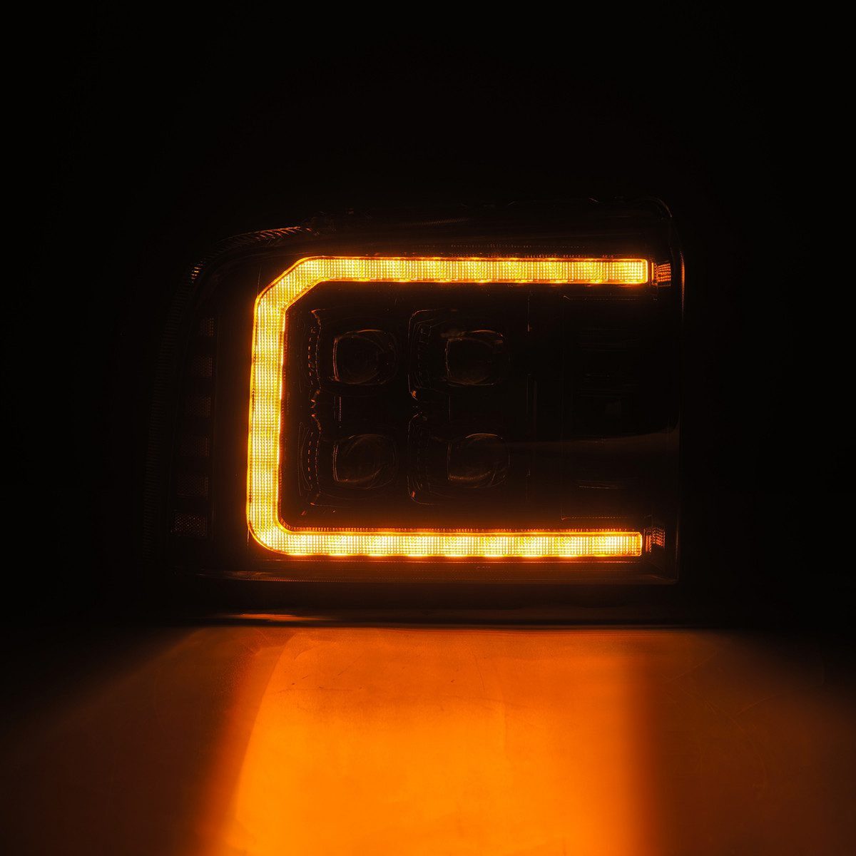 Купить Передние фары Ford F250 2005-2007 LED NOVA серия цвет Alpha-Black AlphaRex AHL-FD05-N-FLB