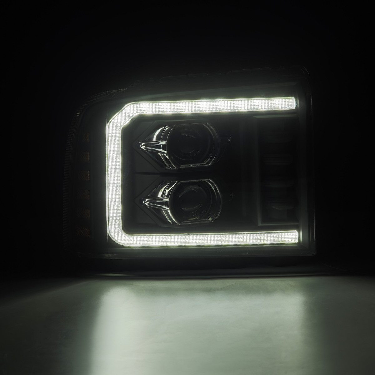 Buy Ford Ford F250 2005-2007 LED LUXX Series Black Alparex AHL-FD05-PL-SA-B