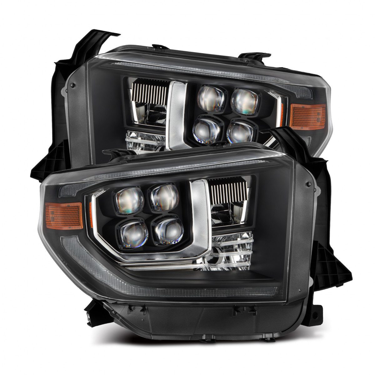 Купити Передні фари Toyota Tundra 2014-2021 LED NOVA серія чорні AlphaRex AHL-TUN14-G2-N-B