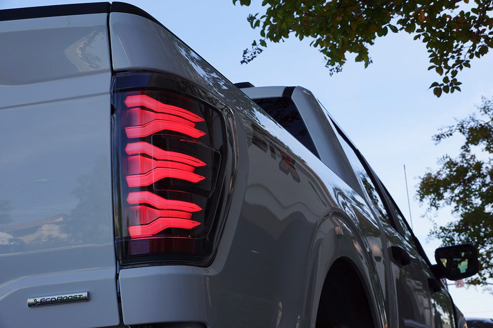 Buy Rear Ford F150 2021+ LED LUXX LUXX Series Black-red Alpharex RTL-FIF21-SA-RR-LBS