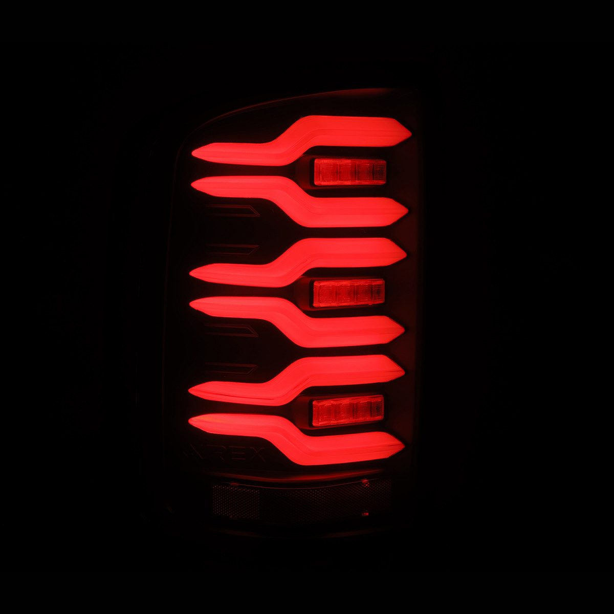 Buy Rear headlights GMC Sierra 1500 2014-2018 LED LUXX Series Black Alpharex RTL-GS14-SA-YW-BBS