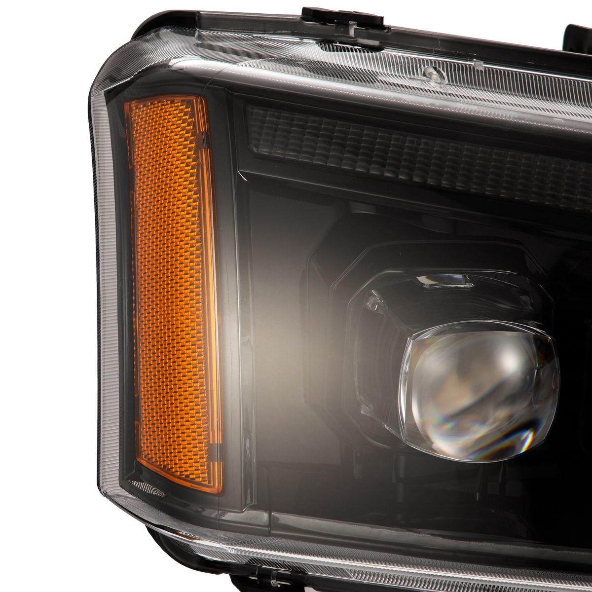 Buy Front headlights Chevrolet Silverado 2003-2006 LED NOVA ALPHA-BLACK AHL-CL03-N-FLB Series