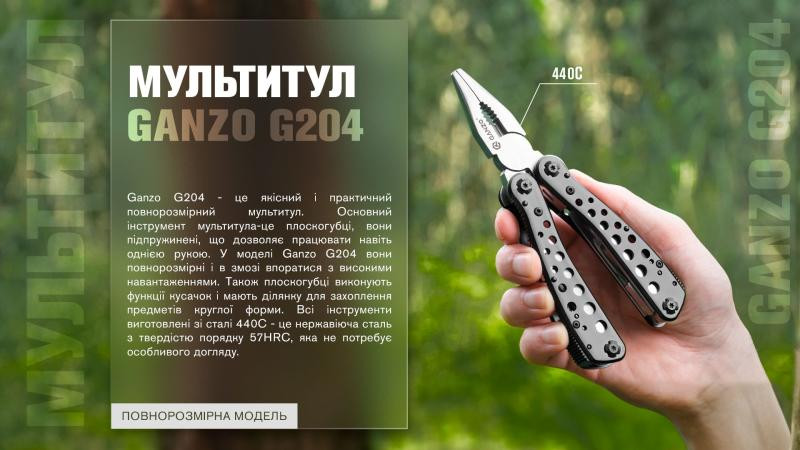 Купити Мультитул Multi Tool Ganzo G204