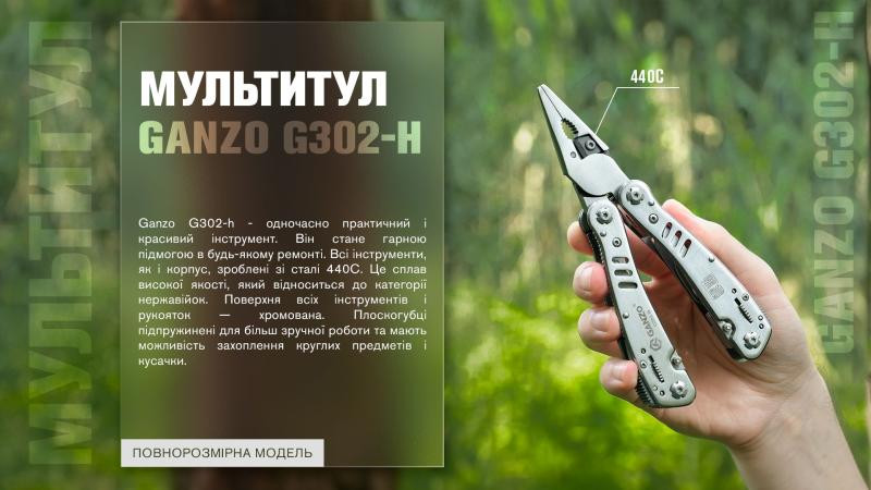 Купити Мультитул Multi Tool Ganzo G302-H