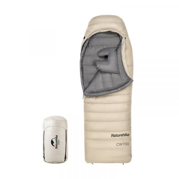 Купить Спальний мішок з натуральним пухом CW 700 Naturehike NH22YD001, бежевий