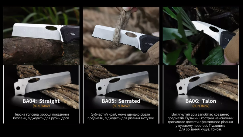 Купити Ніж складаний Roxon S502U, чорний