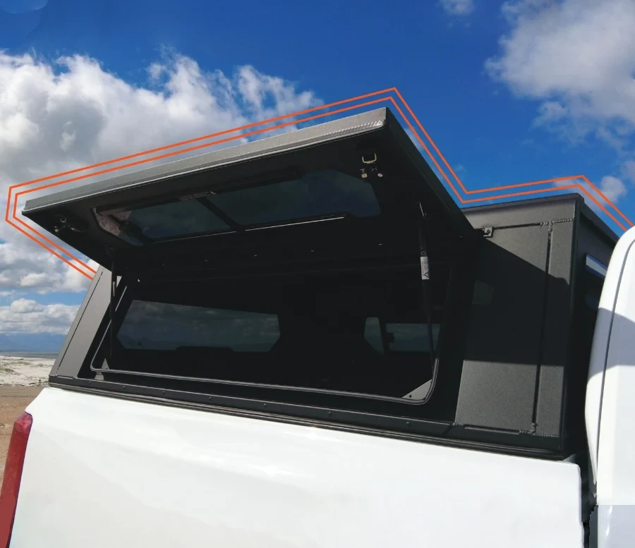 Buy Kung ALU-CAB CONTUR for Ford Ranger 2023+ Black with Side Windows