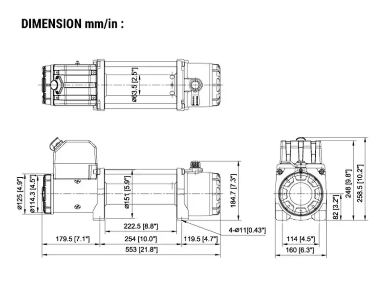 Купить Лебедка электрическая Come-up GIO 120 - 12 вольт / 5443 кг - 12000 lbs