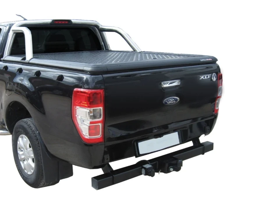 Купити Кришка для Ford Ranger DC (15-23) алюмінієва чорна, сумісна з оригінальними дугами