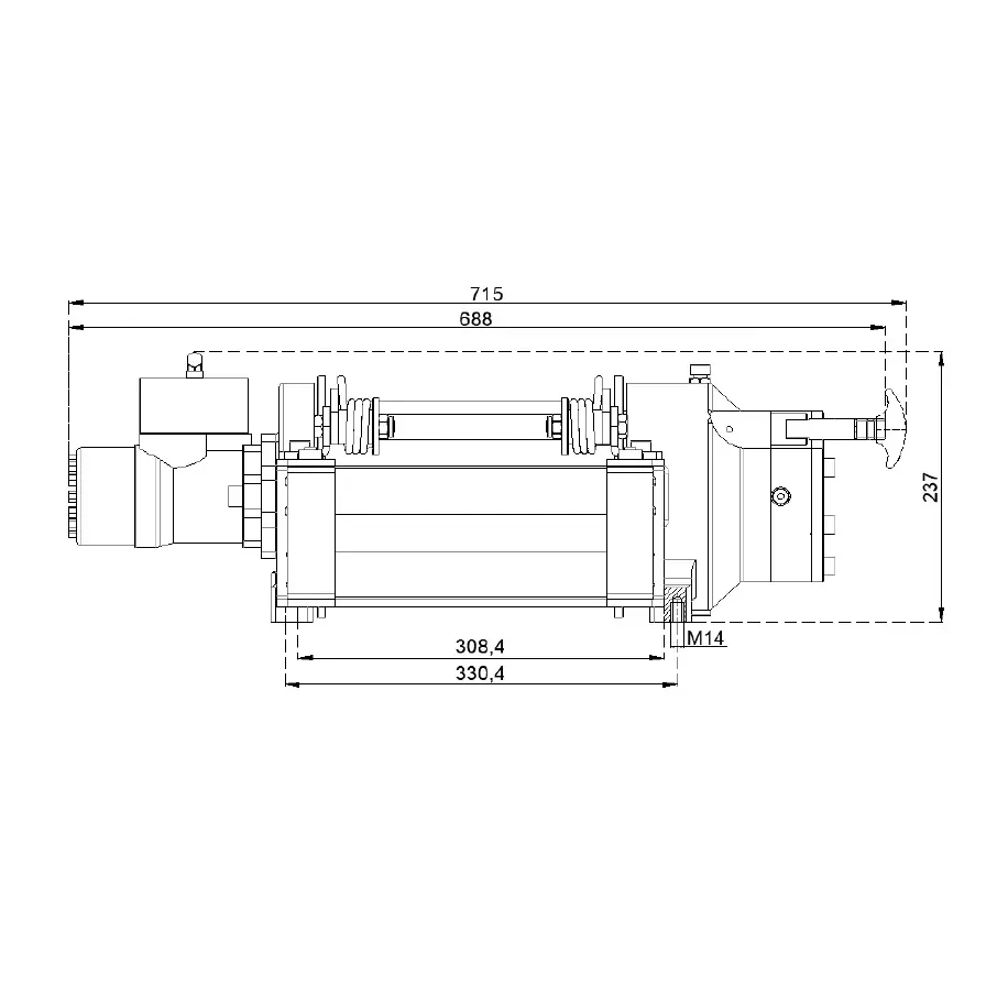 Купити Лебідка гідравлічна Hammer Winch HMW 4.3 PHT-ST-EN 4300 кг сталевий корпус