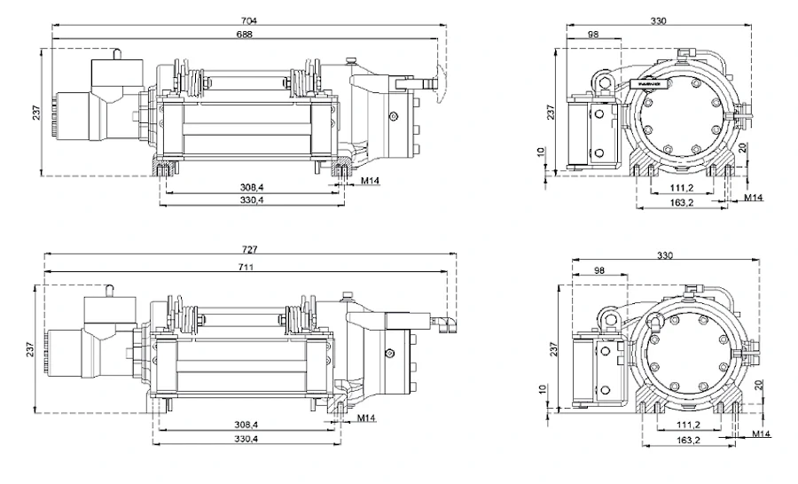 Buy Winch Himmer Winch 3628 kg steel housing