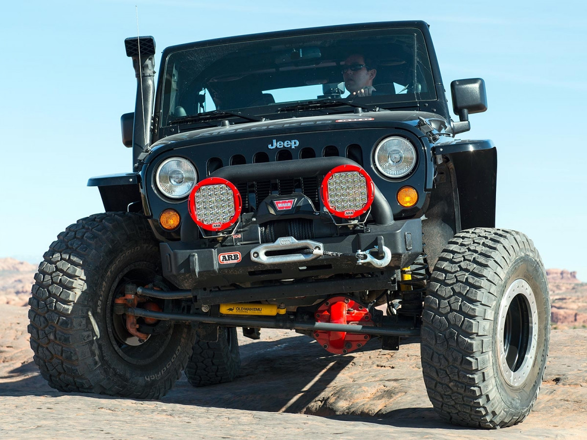 Buy Front power bumper Jeep Wrangler JK 07-18 (Textuated Paint) Arb 3450430