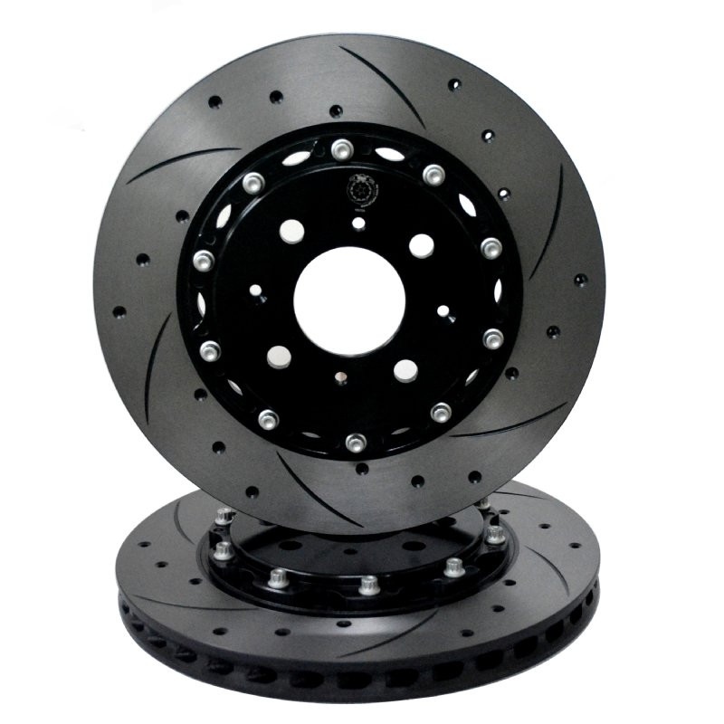 Buy K-CT of brake cloths 355/28 mm with notches and perforation (2 pcs.) With the mounting kit BBK-355/28-Rotor-Kit