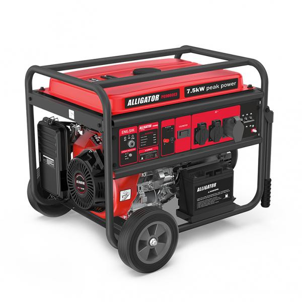 Buy Alligator generator gasoline 7.5kW (Nom 7.0kW) with electric starter, 1 and 3 phases
